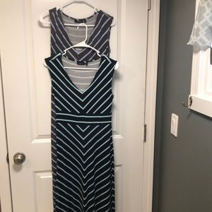 Bundle of two striped maxi dresses! Size XS